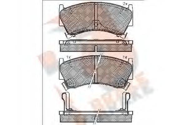 R BRAKE RB1153 Комплект гальмівних колодок, дискове гальмо