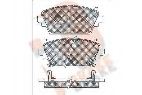 R BRAKE RB1286 Комплект гальмівних колодок, дискове гальмо