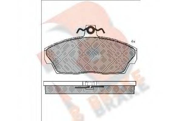 R BRAKE RB1332 Комплект гальмівних колодок, дискове гальмо
