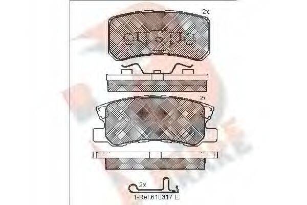 R BRAKE RB1375 Комплект гальмівних колодок, дискове гальмо