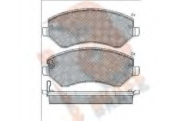 R BRAKE RB1512 Комплект гальмівних колодок, дискове гальмо