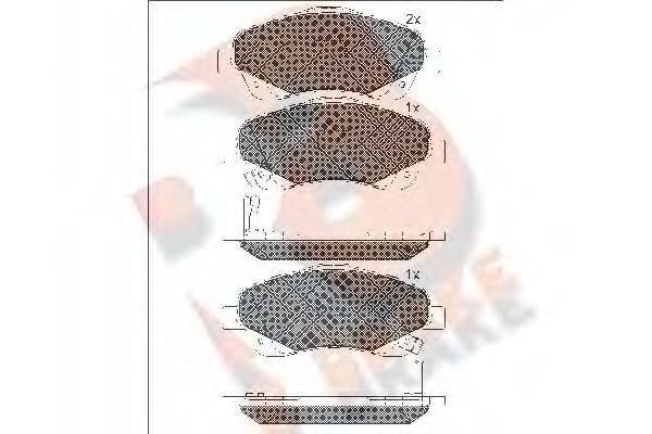 R BRAKE RB1573 Комплект гальмівних колодок, дискове гальмо