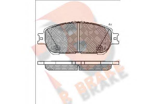 R BRAKE RB1690200 Комплект гальмівних колодок, дискове гальмо