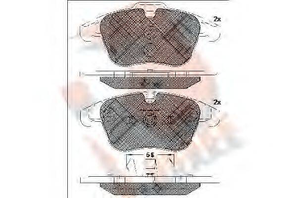 R BRAKE RB1775203 Комплект гальмівних колодок, дискове гальмо