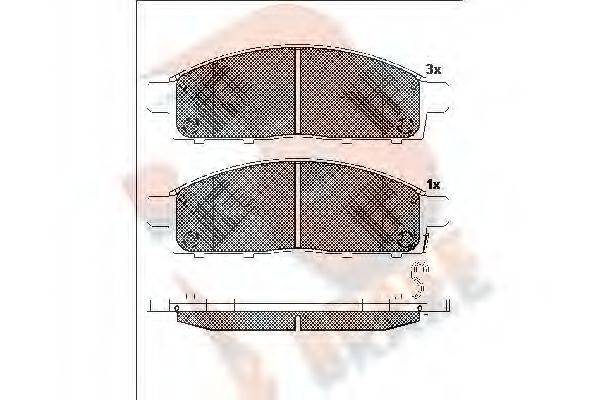 R BRAKE RB1784 Комплект гальмівних колодок, дискове гальмо