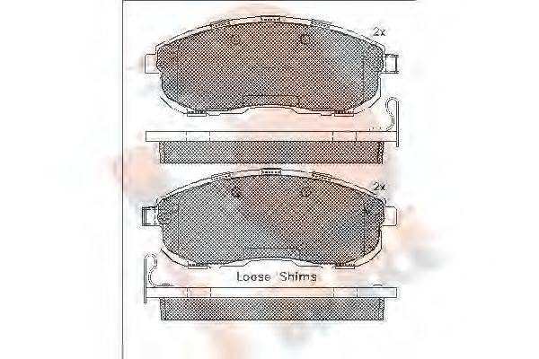 R BRAKE RB1882 Комплект гальмівних колодок, дискове гальмо