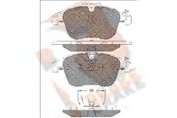 R BRAKE RB1885 Комплект гальмівних колодок, дискове гальмо