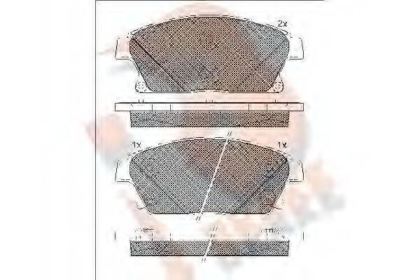 R BRAKE RB1939202 Комплект гальмівних колодок, дискове гальмо