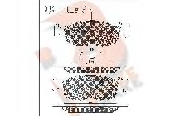 R BRAKE RB2033 Комплект гальмівних колодок, дискове гальмо