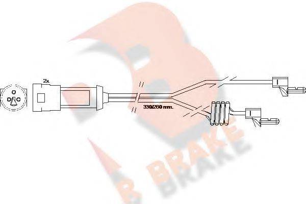 R BRAKE 610234RB Сигналізатор, знос гальмівних колодок