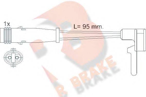 R BRAKE 610323RB Сигналізатор, знос гальмівних колодок