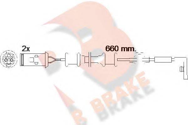 R BRAKE 610447RB Сигналізатор, знос гальмівних колодок