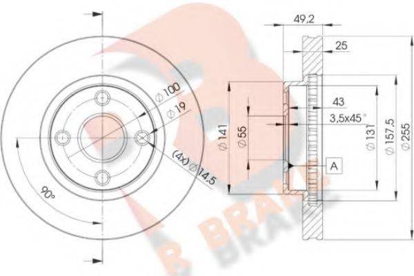 R BRAKE 78RBD21330 гальмівний диск