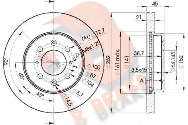 R BRAKE 78RBD21700 гальмівний диск