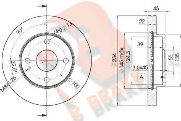 R BRAKE 78RBD23255 гальмівний диск