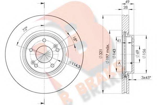 R BRAKE 78RBD24051 гальмівний диск