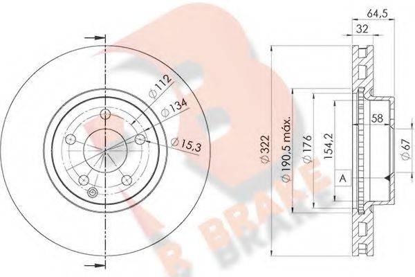 R BRAKE 78RBD25558 гальмівний диск