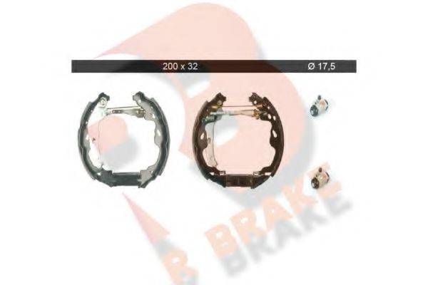 R BRAKE 79RBKT0008 Комплект гальмівних колодок