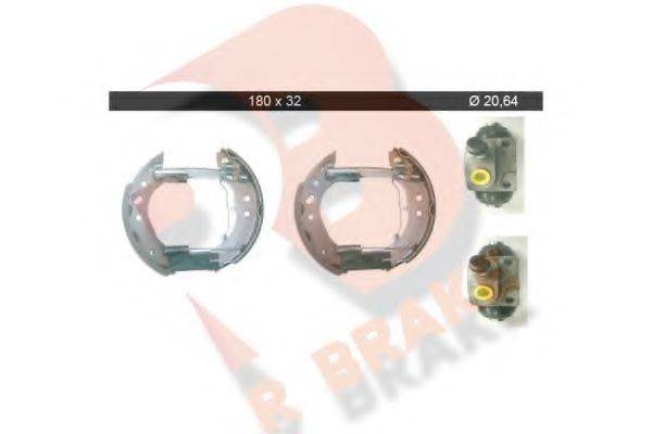 R BRAKE 79RBKT0031 Комплект гальмівних колодок