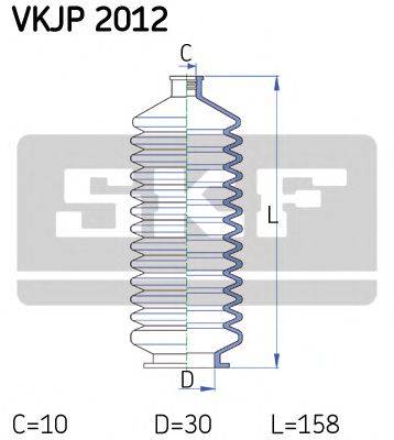 SKF VKJP2012 Комплект пильника, рульове керування