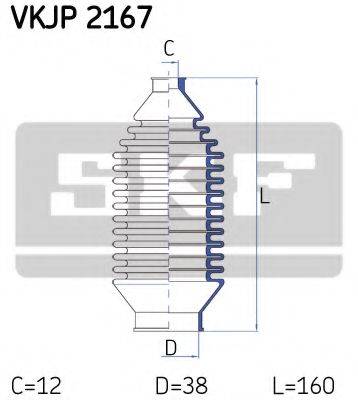 SKF VKJP2167 Комплект пильника, рульове керування