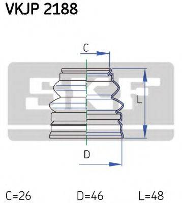 SKF VKJP2188 Комплект пильника, рульове керування