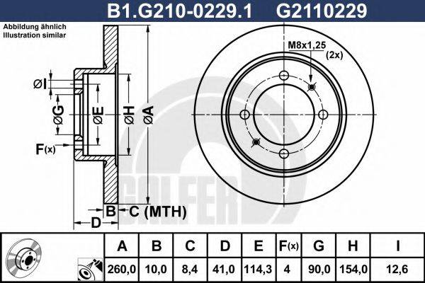 GALFER B1G21002291 гальмівний диск