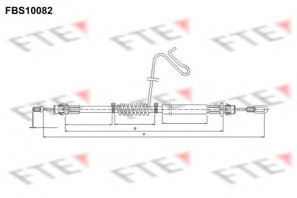 FTE FBS10082 Трос, стоянкова гальмівна система