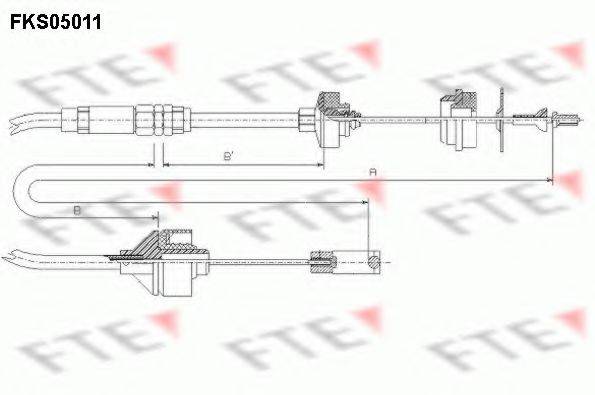 FTE FKS05011 Трос, управління зчепленням