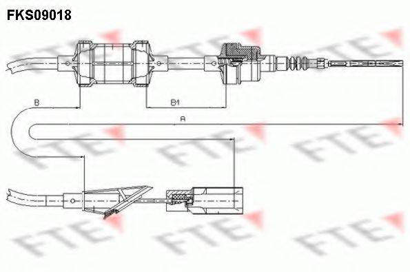 FTE FKS09018 Трос, управління зчепленням