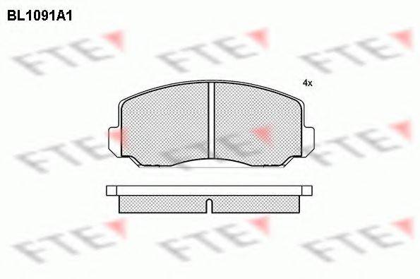 FTE BL1091A1 Комплект гальмівних колодок, дискове гальмо