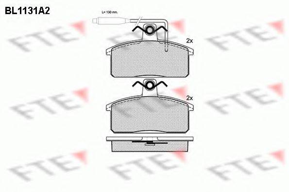 FTE BL1131A2 Комплект гальмівних колодок, дискове гальмо