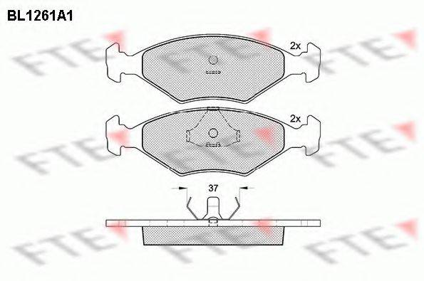 FTE BL1261A1 Комплект гальмівних колодок, дискове гальмо