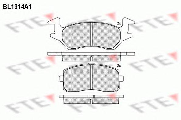 FTE BL1314A1 Комплект гальмівних колодок, дискове гальмо