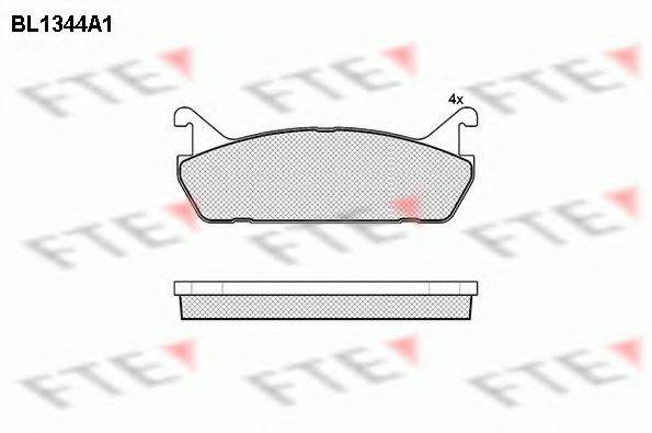 FTE BL1344A1 Комплект гальмівних колодок, дискове гальмо