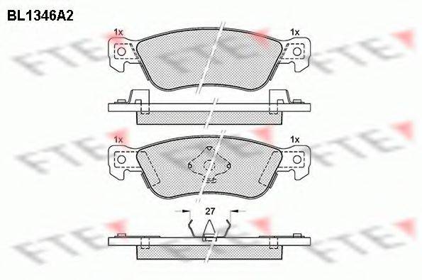 FTE BL1346A2 Комплект гальмівних колодок, дискове гальмо