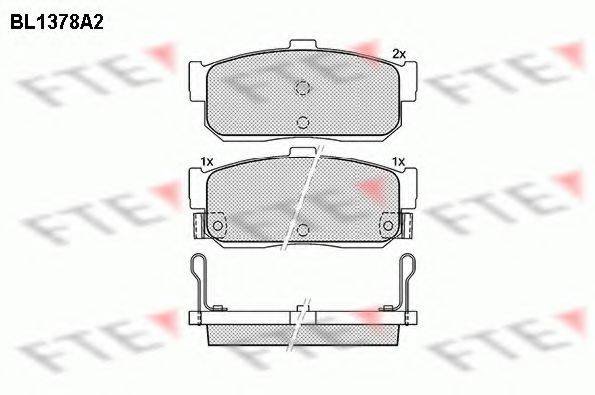 FTE BL1378A2 Комплект гальмівних колодок, дискове гальмо