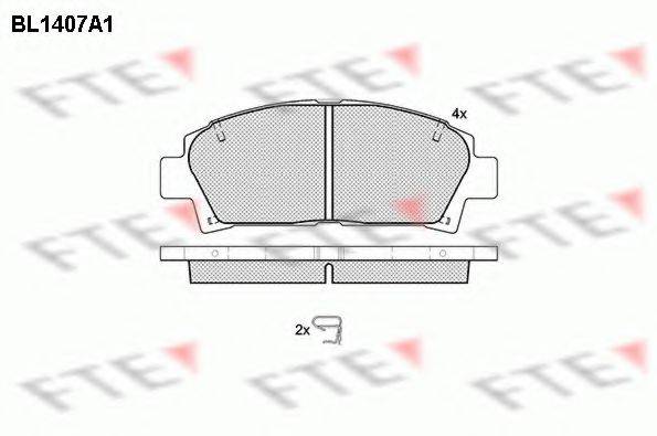 FTE BL1407A1 Комплект гальмівних колодок, дискове гальмо