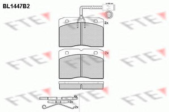 FTE BL1447B2 Комплект гальмівних колодок, дискове гальмо