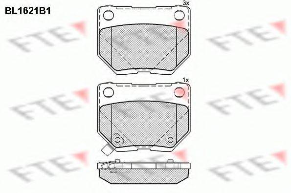 FTE BL1621B1 Комплект гальмівних колодок, дискове гальмо