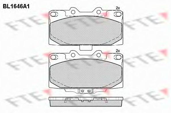 FTE BL1646A1 Комплект гальмівних колодок, дискове гальмо