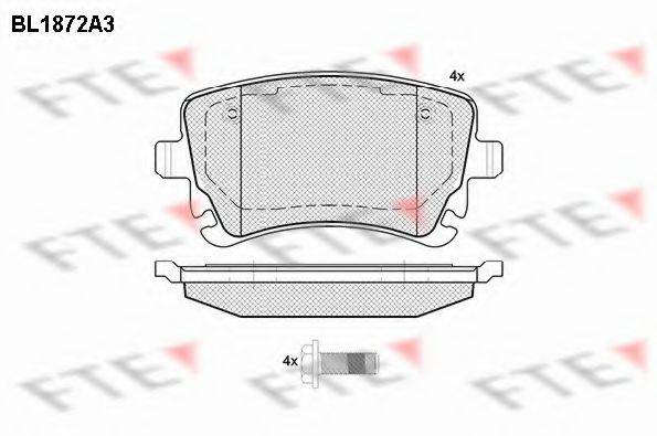 FTE BL1872A3 Комплект гальмівних колодок, дискове гальмо