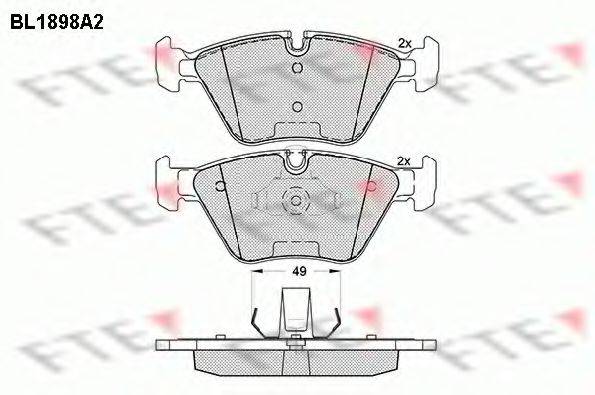 FTE BL1898A2 Комплект гальмівних колодок, дискове гальмо