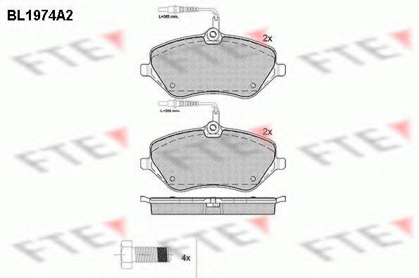 FTE BL1974A2 Комплект гальмівних колодок, дискове гальмо