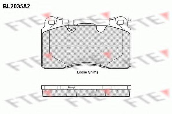 FTE BL2035A2 Комплект гальмівних колодок, дискове гальмо