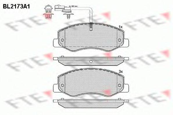 FTE BL2173A1 Комплект гальмівних колодок, дискове гальмо
