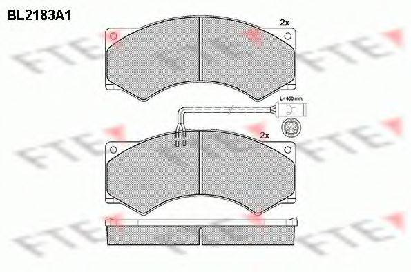 FTE BL2183A1 Комплект гальмівних колодок, дискове гальмо