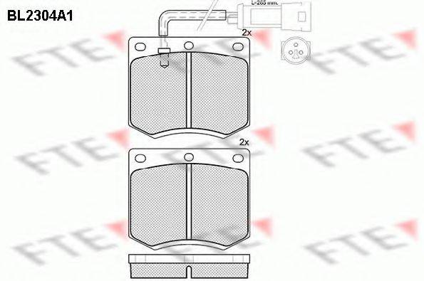 FTE BL2304A1 Комплект гальмівних колодок, дискове гальмо