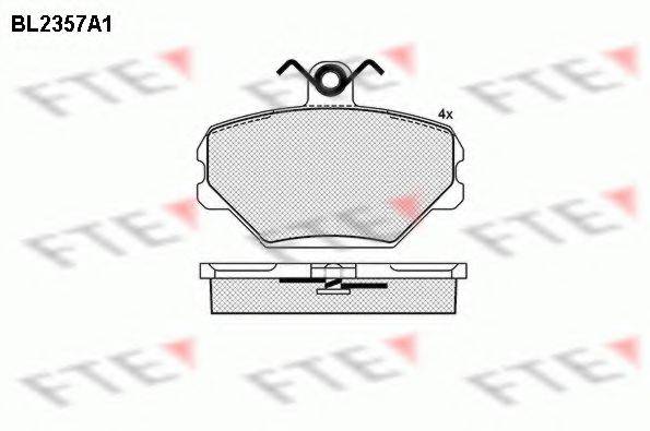 FTE BL2357A1 Комплект гальмівних колодок, дискове гальмо
