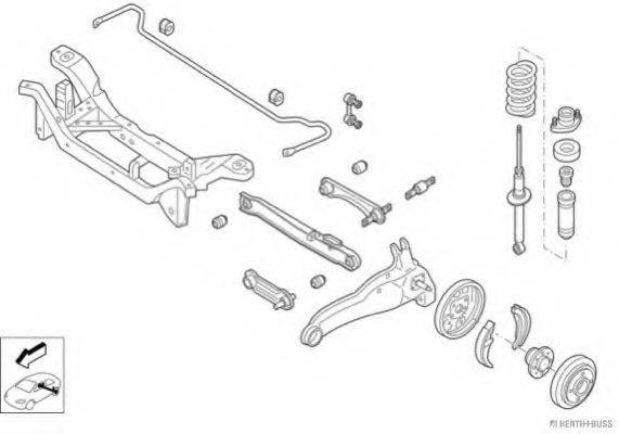 HERTH+BUSS JAKOPARTS N00917HA Рульове управління; Підвіска колеса